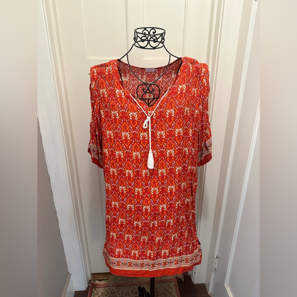 HALIFE SoHo Bohemian V Neck Tunic Dress